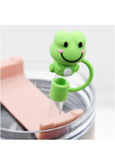 Mufunye 5'li Silikon Pipet Kapağı Seti - Pvc Malzeme, 2.5x3.8cm Boyutunda, İçecek Pipetlerini Koruyun Çok Renkli