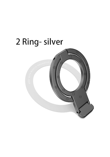 Goldenqian Cep Telefonu Halka Tutucu Standı Parmak Kavrama Derece Rotasyon Kickstand Uyumlu İphone'lar Kablosuz Şarj White-2 White-2