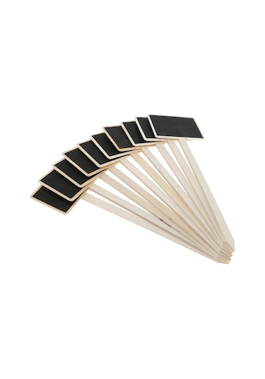 Suntek 10 Adet Mini Ahşap Blackboard Yazı Tahtası Ahşap Stick