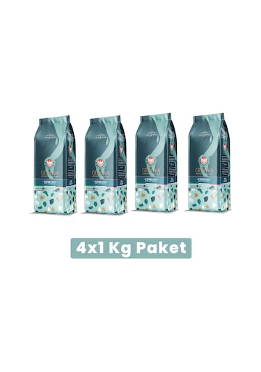 Mare Mosso Espresso Genova Taze Kavrulmuş Çekirdek Kahve 4 x 1 KG