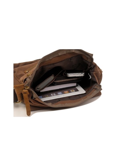Wondernest Augur 9088 Vintage Vertikal Tasarım Kanvas Omuz Messenger Çanta Altın