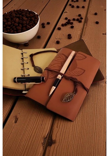 Deri Defter Ve Kalem Set
