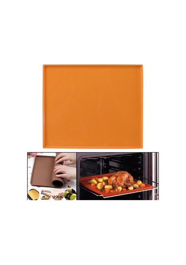 Yapışmaz Silikon Pişirme Matı Altlığı Kırmızı 26x31cm Rulo Fırın Tepsisi Diğer