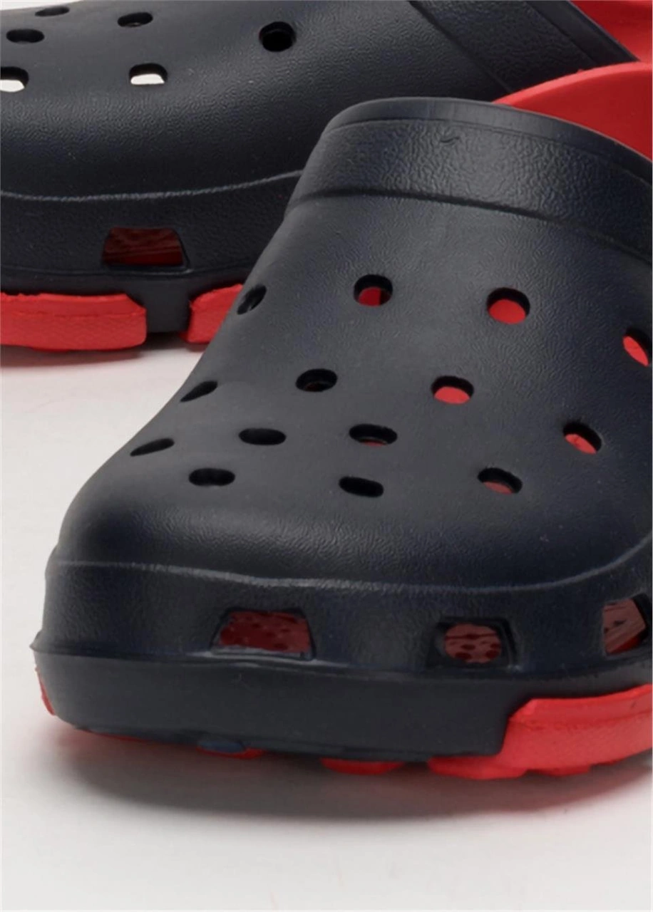 Unisex Çift Tabanlı Ortopedik Hemşire Doktor Aşçı Laboratuvar Deniz Havuz Terliği Sandalet Lacivert - Kırmızı Lacivert - Kırmızı