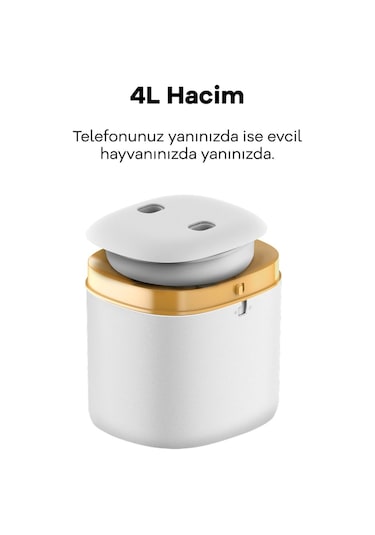Kameralı ve Ses Kontrollü 4 Litre Akıllı Mama Kabı