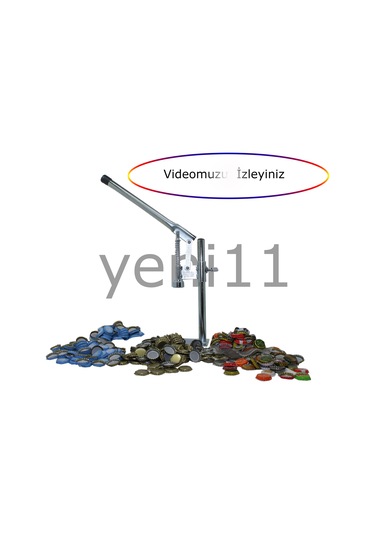 Gazoz Soda Kapağı Kapatma Makinesi + 500 Kapak Şişe Kapatma Aleti