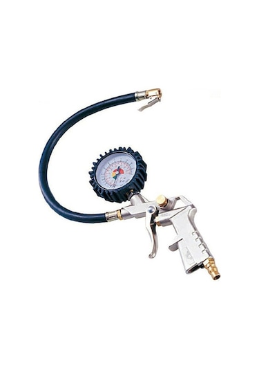 Basınç Göstergeli Lastik Şişirme   Tabancası Hava Saatli 0-12 Bar