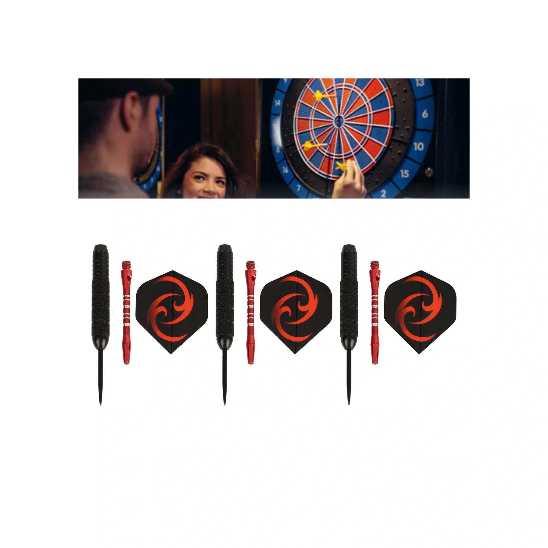 Vkemall Profesyonel Çelik Uçlu Dart Seti - Kaymazsız Kollü, Dayanıklı Ve Hassas - Ev, Bar Ve Toplantılar İçin Taşınabilir Kutulu