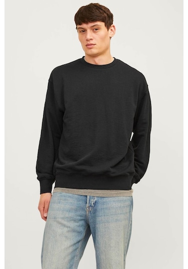 Jack & Jones Jjecharge Sweat Crew Neck Siyah Erkek Sweatshirt 000000000102016881 Siyah