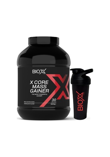 Mass Gainer Çikolata Aromalı 3 Kg 30 Servis X Core Karbonhidrat Tozu + Shaker