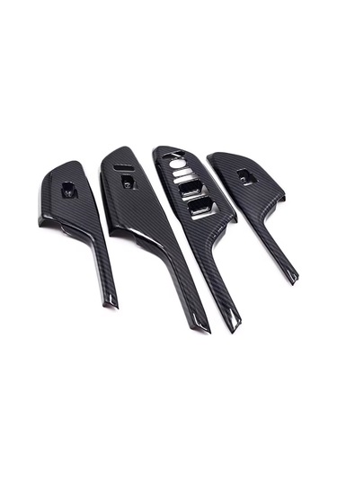 Honda Civic Fc5 Fk7 2017 - 2020 İç Kapı Kol Dayama Cam Düğme Karbon Fiber 2 Adet Ön Taraf 2 Adet Ar