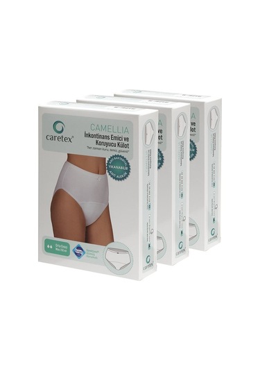 Caretex Orta Emici Camelia Kadın Külot S Beyaz 3'Lü