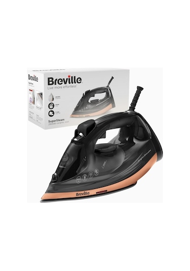 Breville Supersteam 2600 W Buharlı Ütü Siyah & Bakır Seramik Taban