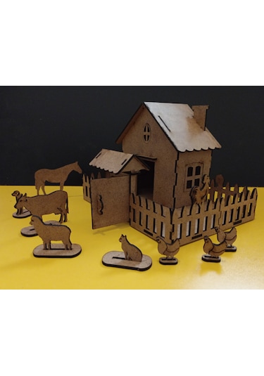 TLRhobi Çiftlik Evi Ahşap Maket