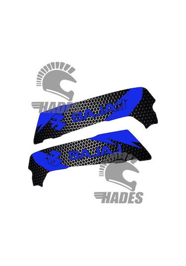 Hades Motosiklet Aksesuarları Bajaj Pulsar Şase Sticker Mavi