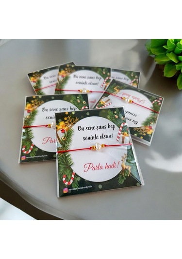 Yılbaşı Hediyesi İnci Bileklik-şans Bilekliği 10 Adet -yeni Yıl,yılbaşı Bilekliği