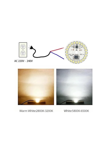 Jms Sıcak Beyaz Pcb Kurulu Aydınlatma Lambası Ic Sürücüsü 3w 5w 7w 9w 12w Ampul Çip Lamba Ampul Işık Boncuk Led Çip 12w