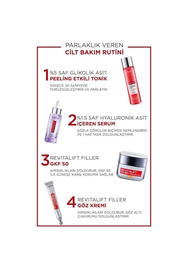 L'Oreal Paris Revitalift %5 Saf Glikolik Asit Peeling Etkili Tonik 180 ML