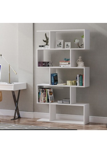 Begonya Beyaz Çok Amaçlı Kitaplık Ev Ve Ofis İçin Modern Raf