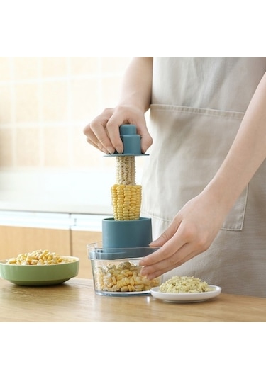 Pazly Mısır Tahıl Soyucu Öğütücü Rende Fonksiyonel Model Mavi