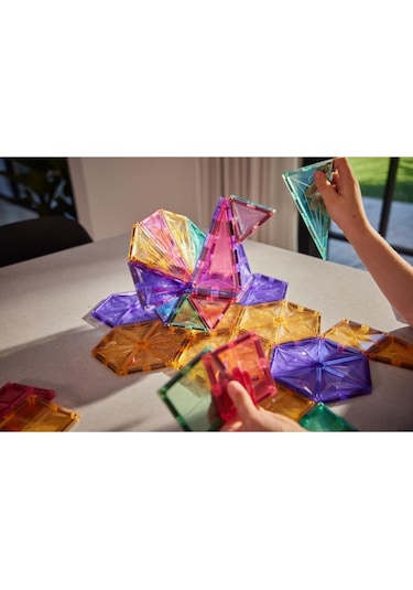 Cleverclixx Geo Pack Manyetik Bloklar, Pastel 45 Parça