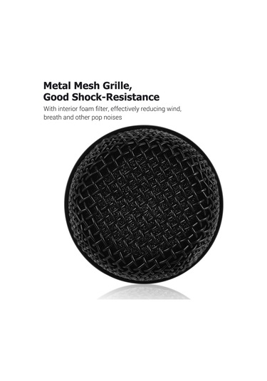 Youmex Bbs K100/k200/k300/4100/4500 Mikrofonu İçin Metal Uç Kafası, Darbeye Dayanıklı, Rüzgar Gürültüsünü Azaltan, Siyah, 2 Adet Paket