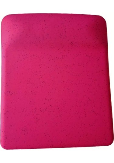 Fuşya Kum Desen Bilek Destekli Kaymaz Taban Bilgisayar Notebook Mouse Pad - Bileklikli Mauspad