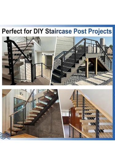 33 Açısal Pul 9 Mm, 8 Mm Tel Korkuluk Donanım Kiti, Merdiven Güvertesi Metal Ahşap Alüminyum Diğer