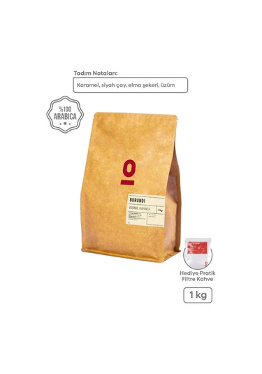 Burundi Businde Kayanza 1 kg – Yıkanmış, Karamel ve Meyve Aromalı Kahve