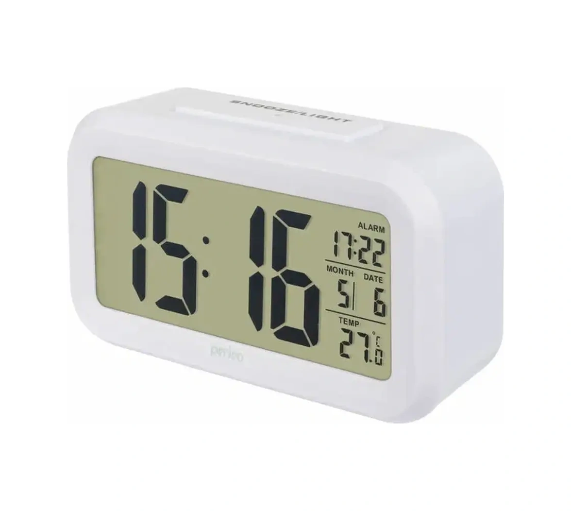 Perfeo Termometreli Masaüstü Elektronik Şık Ajanda Alarm Saati 68543127 Beyaz