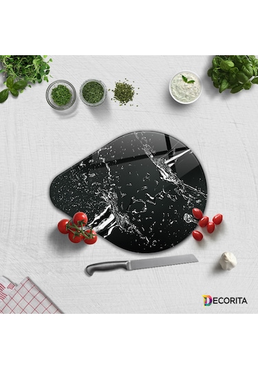 Decorita Cam Kesme Tahtası | Damla Serisi - 5 | 28cm x 36cm