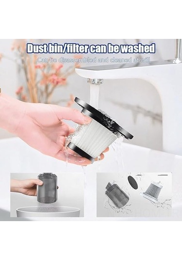 Suofeng El Taşınabilir Kablosuz Süpürge - Ev Ve Araç İçin Çift Fonksiyonlu Temizleme + Üfleme - Beyaz