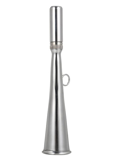 Stainless Steel 304 El Tutan Sis Horniği Gümüş Renkli 18cm Paslanmaz Çelik Horn