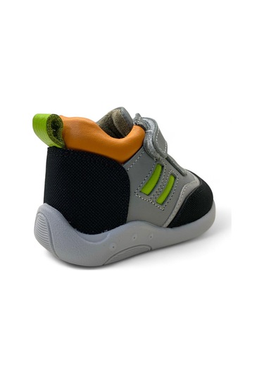 Tuğba Ortopedi 710 Bebek Deri İlk Adım Bot Gri