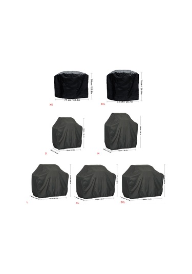 Xindoker Bbq Mangal Koruması 210d Oxford Kumaş Siyah Su Geçirmez Uv Koruma Çekmeceli 2xl 190x61x117cm Dış Mekan Kullanıma Uygun Çok Renkli