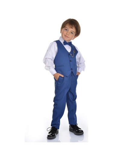 Mnk MNK0273 Yelekli Smokin Erkek Çocuk Takım