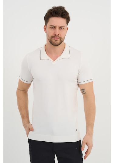 Alexander Gardi Alexandergardı Resort Yaka Triko T-shirt Beyaz