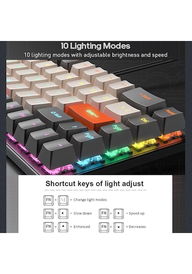 İmıce Gk-690 Type-c Kablosuz Mekanik Klavye Kırmızı