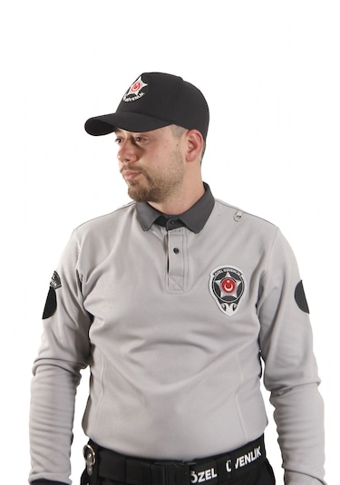 Yeni Tip Kamu Özel Güvenlik Kışlık Sweatshirt Armalı Açık Füme