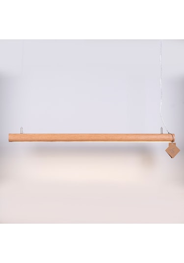 Silindir Meşe Modern Ahşap Aydınlatma - Minimal Led Sarkıt Avize Meşe