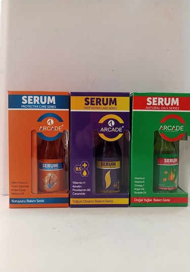 Arcade Deep Repair + Natural Oil + Protective Care Saç Serumu 3 x 100 ML