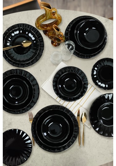 Keramika Sirius Shizen Kahve Yemek Takımı 24 Parça 6 Kişilik