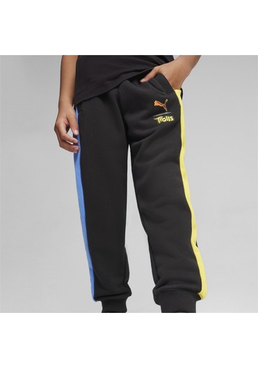 Puma X Trolls T7 Track Çocuk Siyah Eşofman Altı 62485501 001