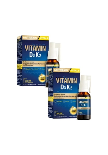 Nutraxin Vitals D3K2 Vitamin Sprey 2 x 30 ML