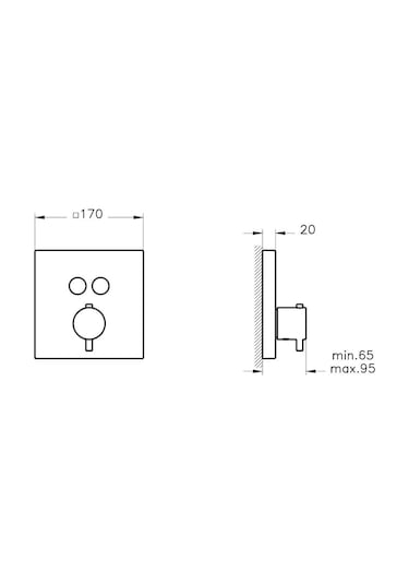 Artema Aquaheat A42746 Ankastre Termostatik Banyo Bataryası Sıva Krom