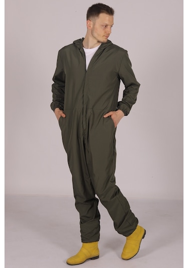 İşçi Tulumu  Yağmurluk Çiftçi Bahçıvan Kuaför Laboratuvar Sıvı Geçirmez Terletmez Kumaş Yeşil