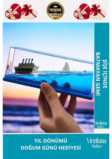 Yüksek Kalite Batmayan Titanic Gemi Yıl Dönümü Aşk Sevgili Doğum Günü Hediye Şişe Akvaryum