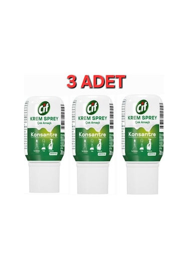 Krem Sprey Cif Çok Amaçlı Konsantre Amonyak 70 Ml 3 Adet 70 Mlx3