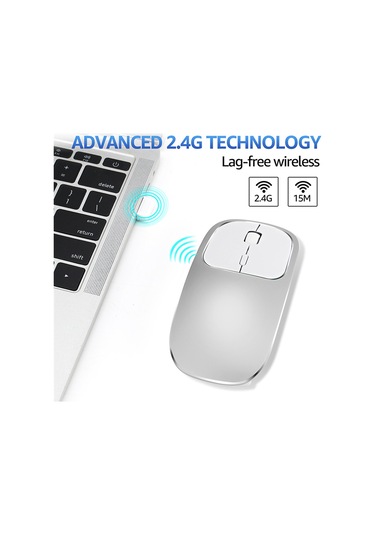 Type-C Adaptörlü 2.4G Kablosuz Optik Şarj Edilebilir Alüminyum Alaşımlı Mouse
