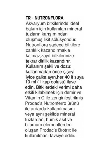 Prodac Nutron Flora 5000 Ml / Npk İçerikli Genel Sıvı Gübre